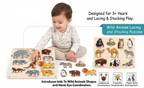 Wild Animals Lacing & Stacking Puzzles