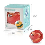 Bead Orbit toy with packaging and dimensions on a white background