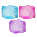 Three colorful ice cube-shaped dog toys with 'Nee Doo' branding on a white background.