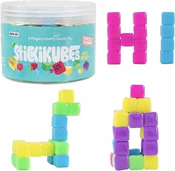 Colorful fidget cube toys with stickikube